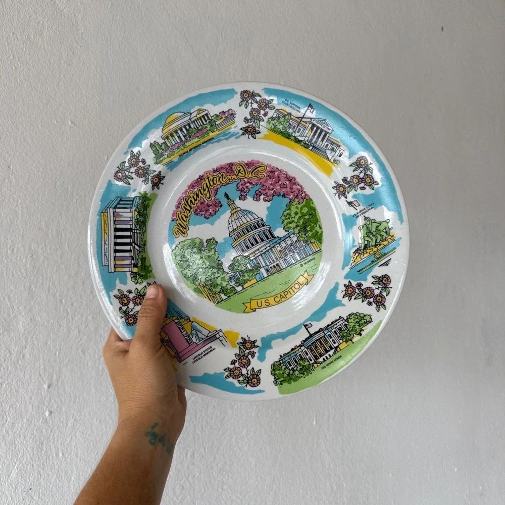 Vintage Washington DC Souvenir Decorative‎ Plate US Capitol Wall Plate
